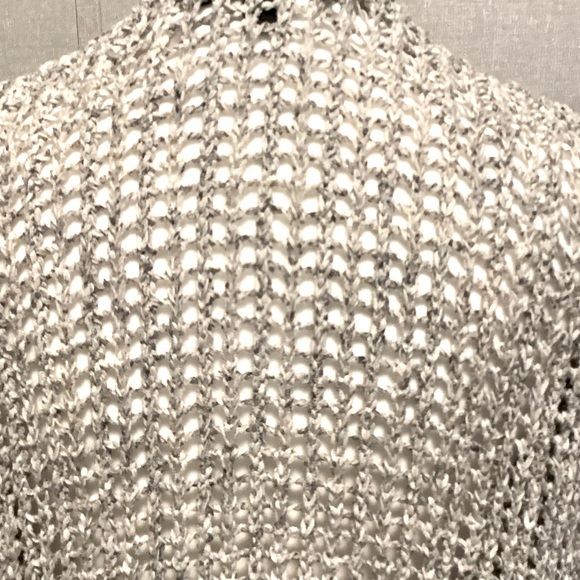 Lane Bryant Open Knit Sweater Cardigan - Women | Color: Grey | Size: 14/16 - Picture 3 of 8